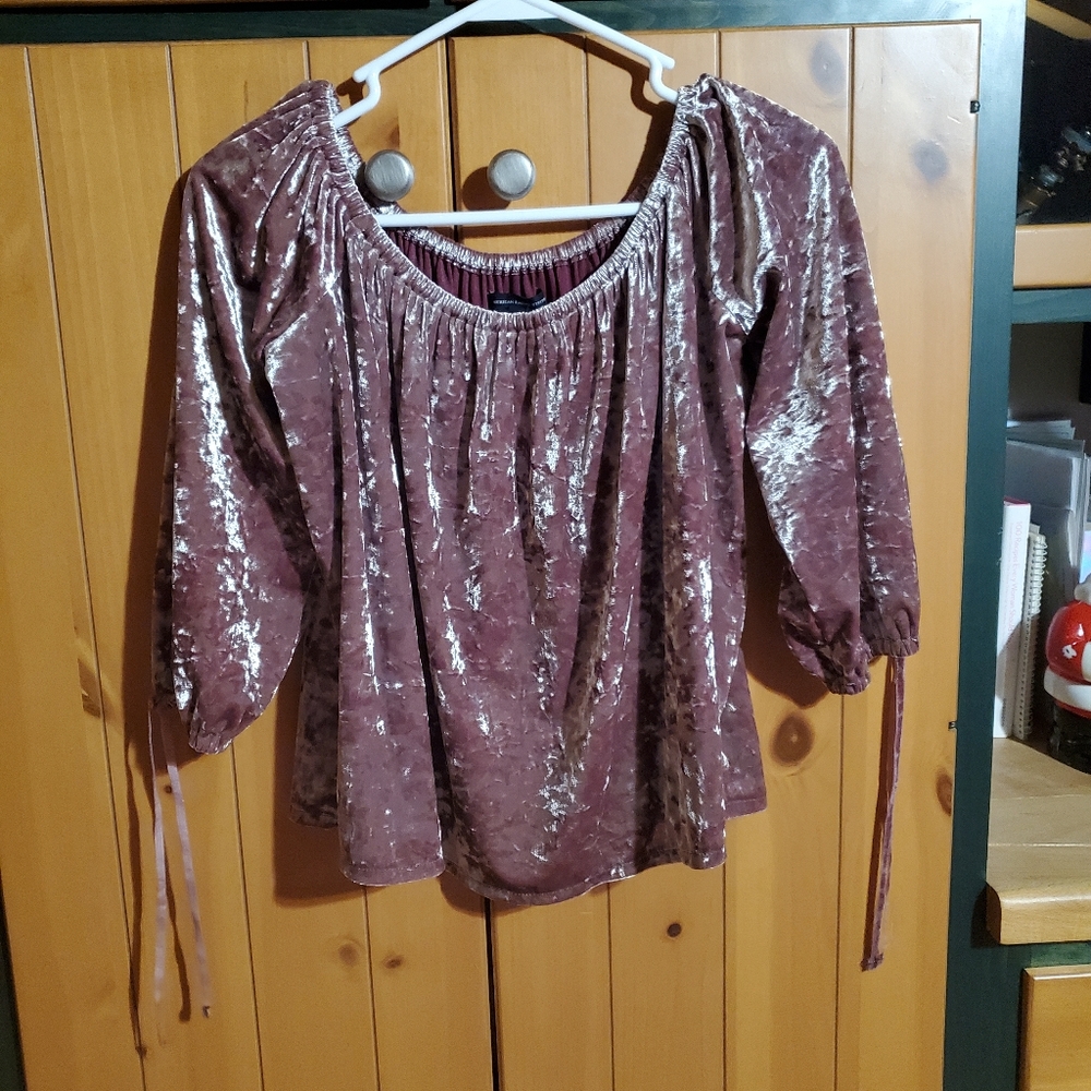 Crushed velvet crop top